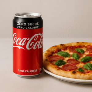 Savourez la fraîcheur ultime avec une canette de Coca Cola Zéro 33cl. L’accompagnement parfait pour votre pizza, alliant tout le plaisir du goût Coca-Cola, sans sucres ni calories. Désaltérez-vous sans culpabilité !